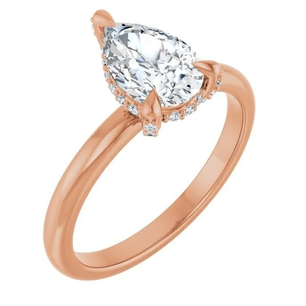 Claw-Prong Hidden Halo-Style Engagement Ring House of Silva Wooster, OH