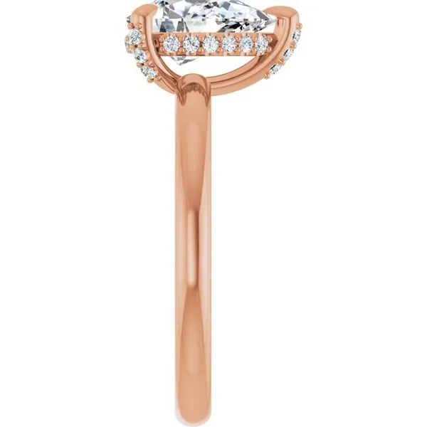 Claw-Prong Hidden Halo-Style Engagement Ring Image 4 Vulcan's Forge LLC KANSAS CITY, MO