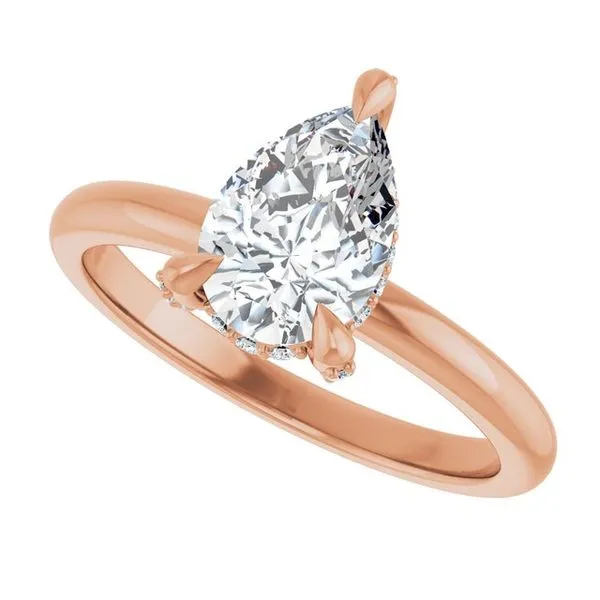 Claw-Prong Hidden Halo-Style Engagement Ring Image 5 Vulcan's Forge LLC KANSAS CITY, MO