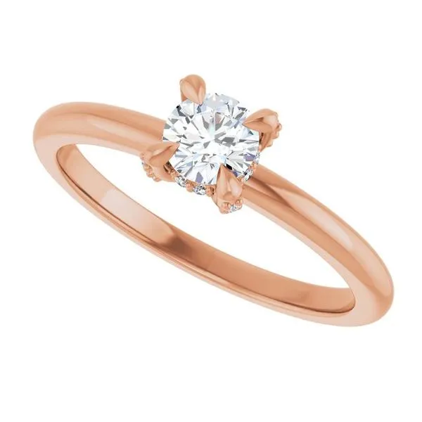 Claw-Prong Hidden Halo-Style Engagement Ring Image 5 Jimmy Smith Jewelers Decatur, AL