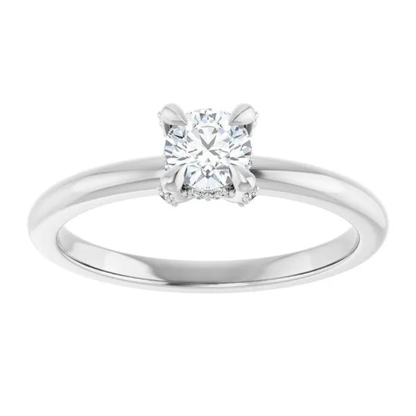 Claw-Prong Hidden Halo-Style Engagement Ring Image 3 The Jewelry Source El Segundo, CA