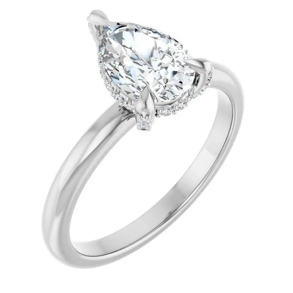Claw-Prong Hidden Halo-Style Engagement Ring Michael Szwed Jewelers Longmeadow, MA