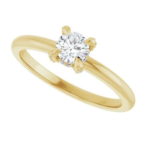 Claw-Prong Hidden Halo-Style Engagement Ring Image 5 House of Silva Wooster, OH