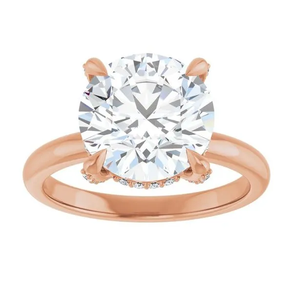 Claw-Prong Hidden Halo-Style Engagement Ring Image 3 Jimmy Smith Jewelers Decatur, AL