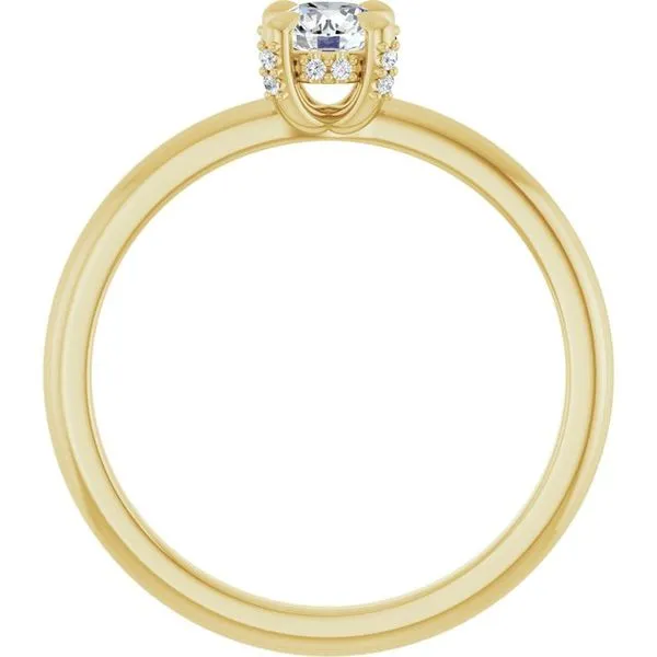 Claw-Prong Hidden Halo-Style Engagement Ring Image 2 Don's Jewelry & Design Washington, IA