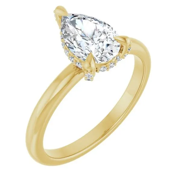 Claw-Prong Hidden Halo-Style Engagement Ring Natale Jewelers Sewell, NJ