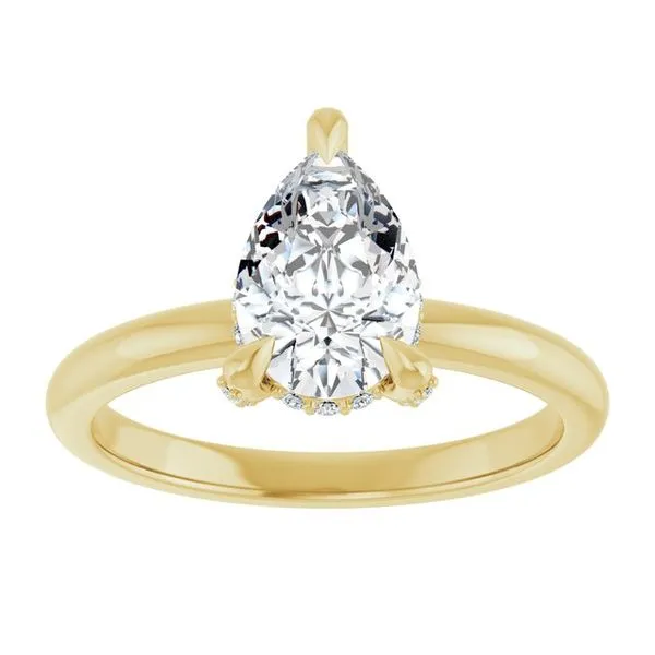 Claw-Prong Hidden Halo-Style Engagement Ring Image 3 Natale Jewelers Sewell, NJ