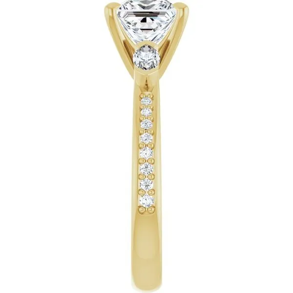 Claw-Prong Three-Stone Engagement Ring Image 4 Hudson Valley Goldsmith New Paltz, NY