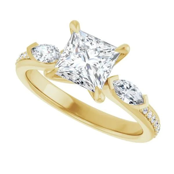 Claw-Prong Three-Stone Engagement Ring Image 5 The Jewelry Source El Segundo, CA