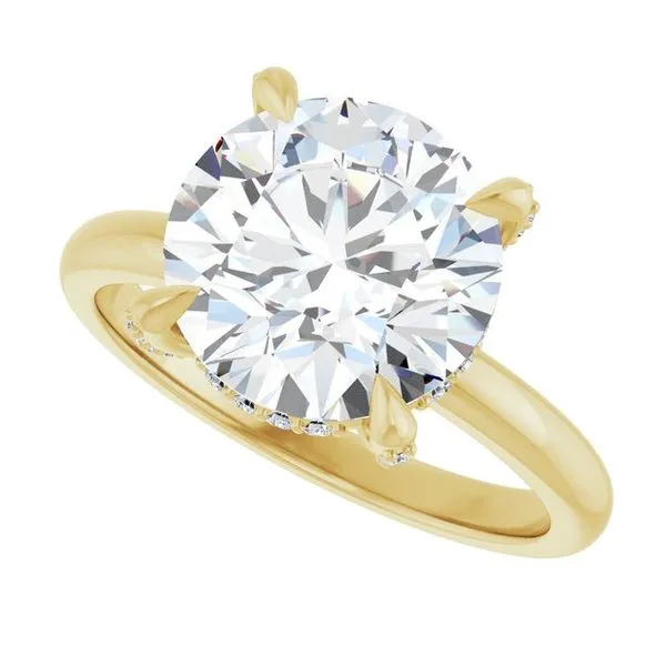 Claw-Prong Hidden Halo-Style Engagement Ring Image 5 Ocean View Jewelers Millville, DE