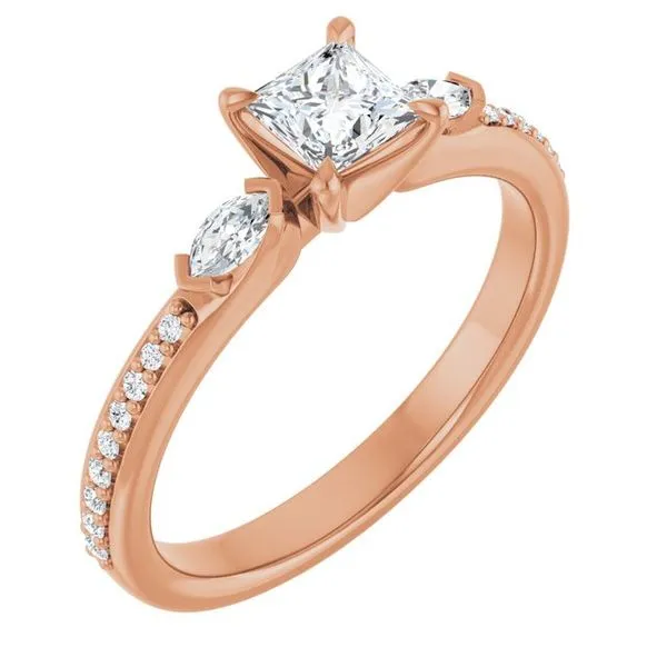 Claw-Prong Three-Stone Engagement Ring Jimmy Smith Jewelers Decatur, AL