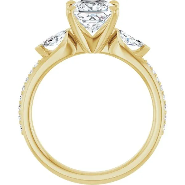Claw-Prong Three-Stone Engagement Ring Image 2 Morin Jewelers Southbridge, MA
