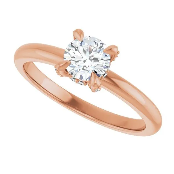 Claw-Prong Hidden Halo-Style Engagement Ring Image 5 Raleigh Diamond Fine Jewelry Raleigh, NC