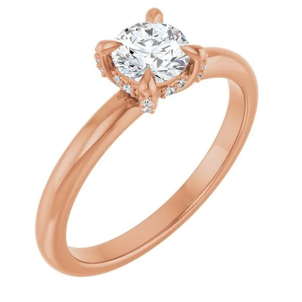 Claw-Prong Hidden Halo-Style Engagement Ring Futer Bros Jewelers York, PA