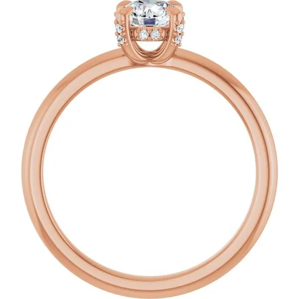 Claw-Prong Hidden Halo-Style Engagement Ring Image 2 Hudson Valley Goldsmith New Paltz, NY