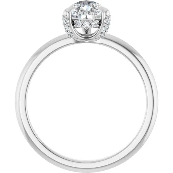 Claw-Prong Hidden Halo-Style Engagement Ring Image 2 Don's Jewelry & Design Washington, IA