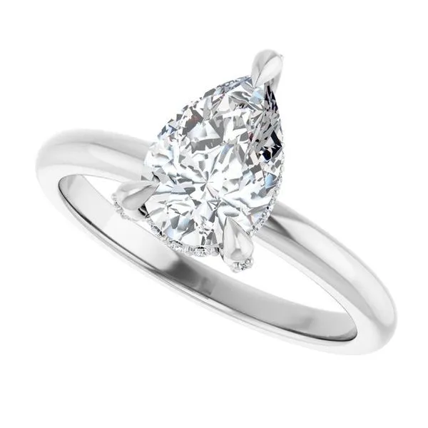 Claw-Prong Hidden Halo-Style Engagement Ring Image 5 Futer Bros Jewelers York, PA