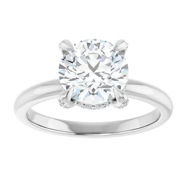 Claw-Prong Hidden Halo-Style Engagement Ring Image 3 Banks Jewelers Burnsville, NC