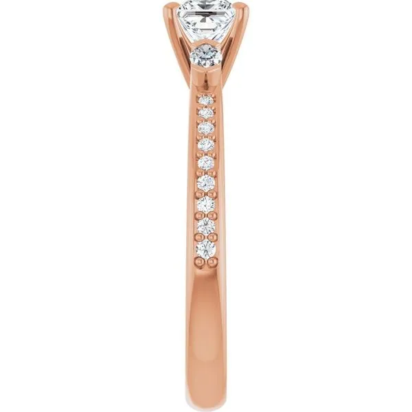 Claw-Prong Three-Stone Engagement Ring Image 4 J. Thomas Jewelers Rochester Hills, MI