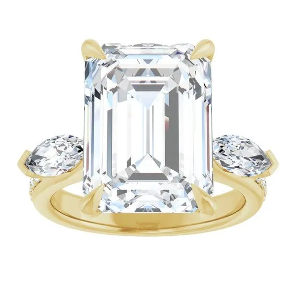 Claw-Prong Three-Stone Engagement Ring Image 3 Mark Jewellers La Crosse, WI