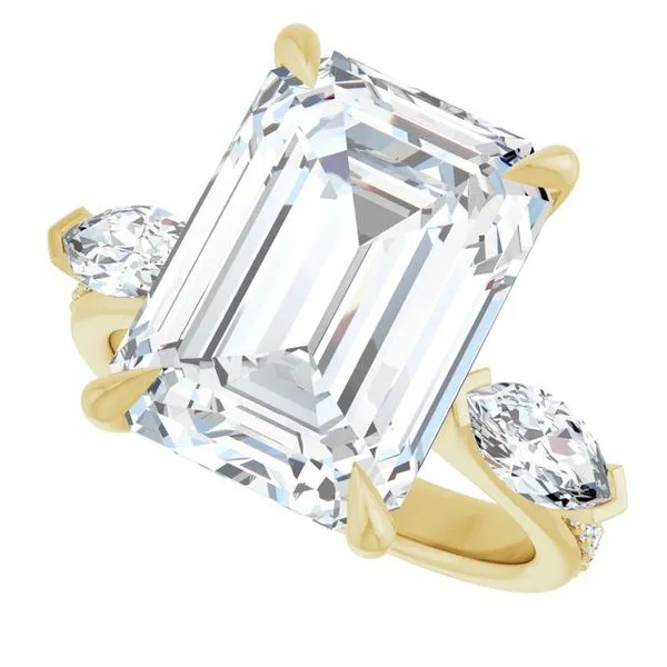 Claw-Prong Three-Stone Engagement Ring Image 5 Vulcan's Forge LLC KANSAS CITY, MO