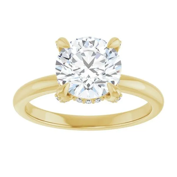 Claw-Prong Hidden Halo-Style Engagement Ring Image 3 Ocean View Jewelers Millville, DE