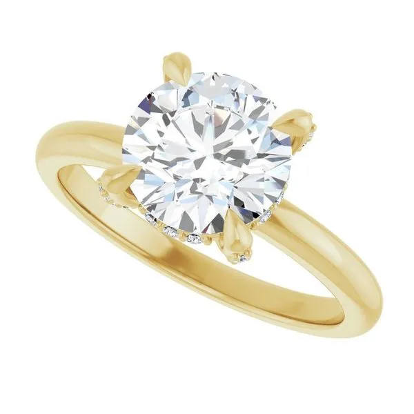 Claw-Prong Hidden Halo-Style Engagement Ring Image 5 Michael Szwed Jewelers Longmeadow, MA