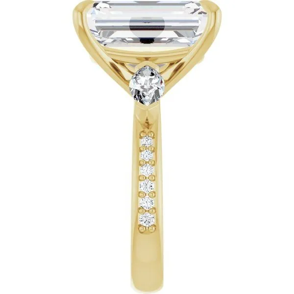 Claw-Prong Three-Stone Engagement Ring Image 4 Morin Jewelers Southbridge, MA