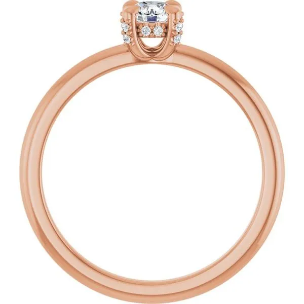 Claw-Prong Hidden Halo-Style Engagement Ring Image 2 J. West Jewelers Round Rock, TX