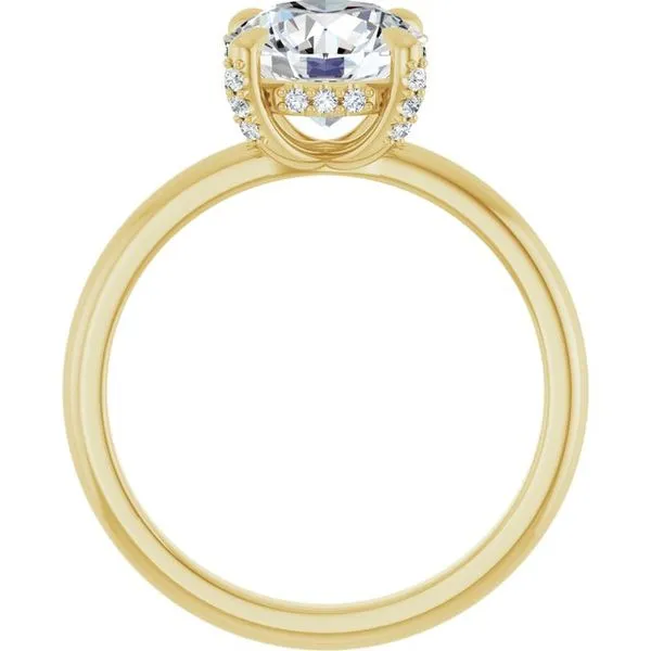 Claw-Prong Hidden Halo-Style Engagement Ring Image 2 J. West Jewelers Round Rock, TX