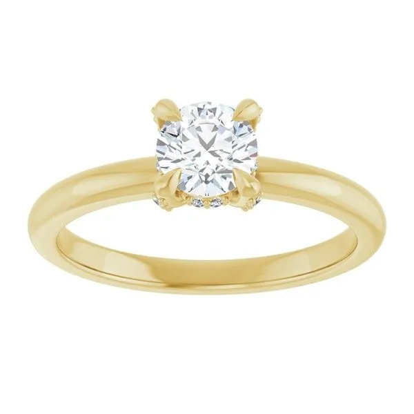 Claw-Prong Hidden Halo-Style Engagement Ring Image 3 Paul James Jewelers Angels Camp, CA