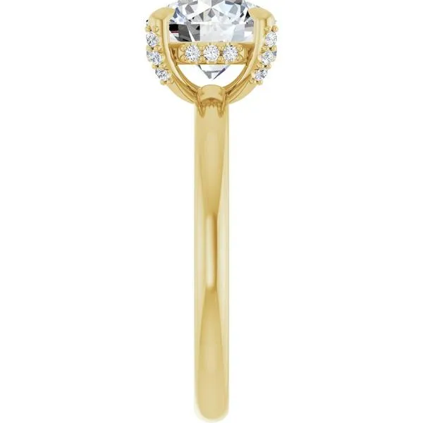 Claw-Prong Hidden Halo-Style Engagement Ring Image 4 Natale Jewelers Sewell, NJ