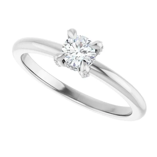 Claw-Prong Hidden Halo-Style Engagement Ring Image 5 Futer Bros Jewelers York, PA