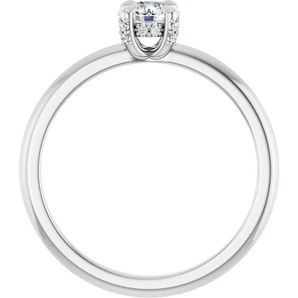 Claw-Prong Hidden Halo-Style Engagement Ring Image 2 J. Thomas Jewelers Rochester Hills, MI