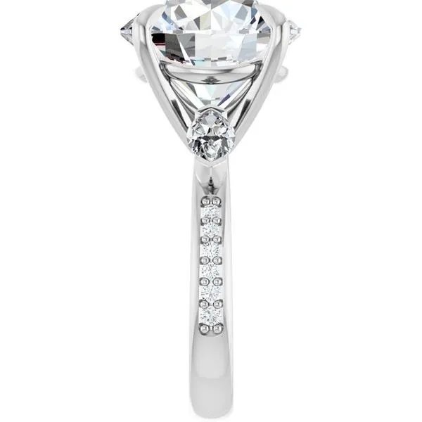 Claw-Prong Three-Stone Engagement Ring Image 4 Arezzo Jewelers Elmwood Park, IL