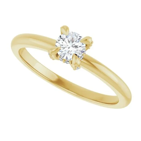 Claw-Prong Hidden Halo-Style Engagement Ring Image 5 Raleigh Diamond Fine Jewelry Raleigh, NC