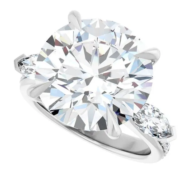 Claw-Prong Three-Stone Engagement Ring Image 5 Paul James Jewelers Angels Camp, CA