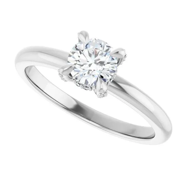 Claw-Prong Hidden Halo-Style Engagement Ring Image 5 Austin's Fine Diamonds & Jewelry Lyndhurst, NJ