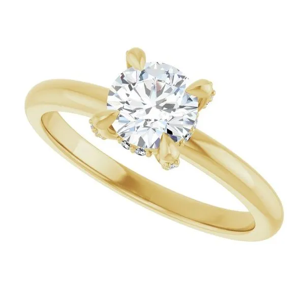 Claw-Prong Hidden Halo-Style Engagement Ring Image 5 JF Jones Jewelers Rochester, NY