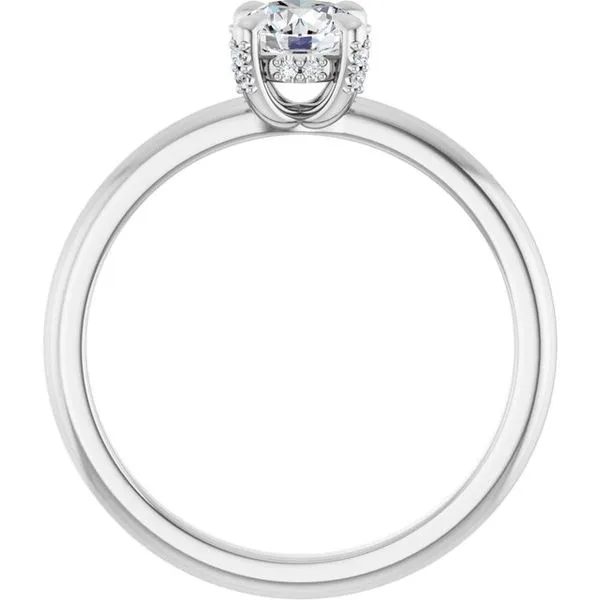 Claw-Prong Hidden Halo-Style Engagement Ring Image 2 JF Jones Jewelers Rochester, NY