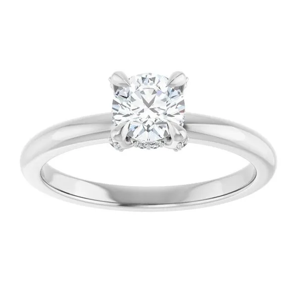 Claw-Prong Hidden Halo-Style Engagement Ring Image 3 Mark Jewellers La Crosse, WI
