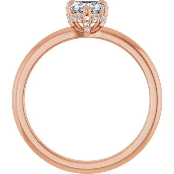 Claw-Prong Hidden Halo-Style Engagement Ring Image 2 Arezzo Jewelers Elmwood Park, IL