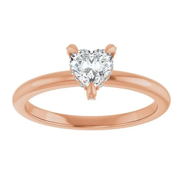 Claw-Prong Hidden Halo-Style Engagement Ring Image 3 Vulcan's Forge LLC KANSAS CITY, MO