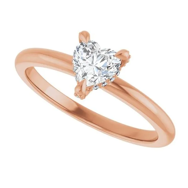 Claw-Prong Hidden Halo-Style Engagement Ring Image 5 Don's Jewelry & Design Washington, IA