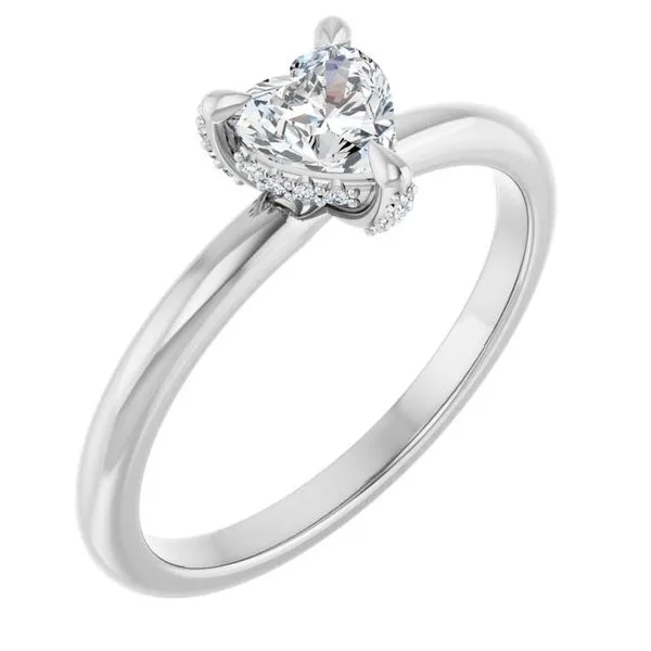 Claw-Prong Hidden Halo-Style Engagement Ring JF Jones Jewelers Rochester, NY