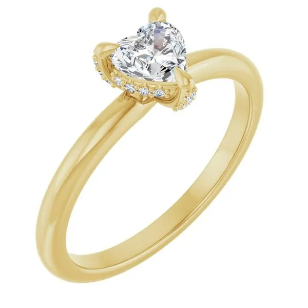 Claw-Prong Hidden Halo-Style Engagement Ring Ocean View Jewelers Millville, DE