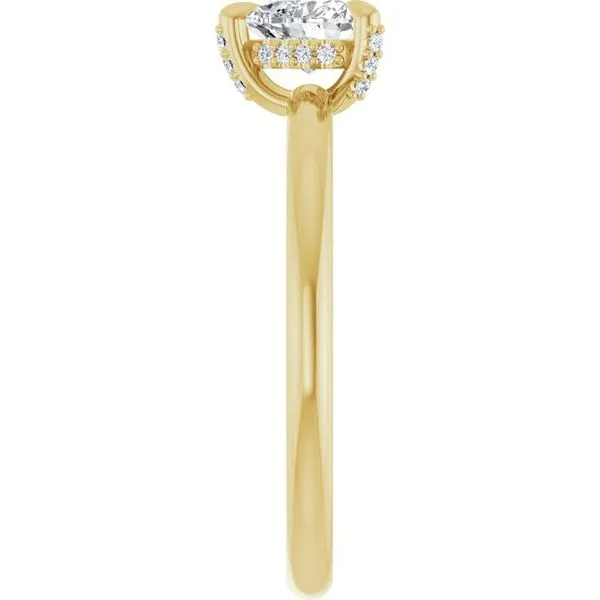 Claw-Prong Hidden Halo-Style Engagement Ring Image 4 Ocean View Jewelers Millville, DE