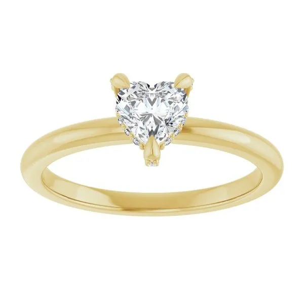 Claw-Prong Hidden Halo-Style Engagement Ring Image 3 Hudson Valley Goldsmith New Paltz, NY