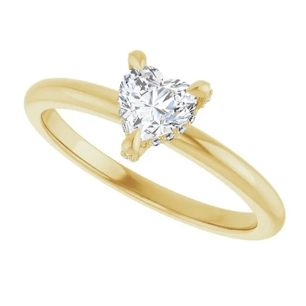 Claw-Prong Hidden Halo-Style Engagement Ring Image 5 Northwood Jewelers Northwood, OH