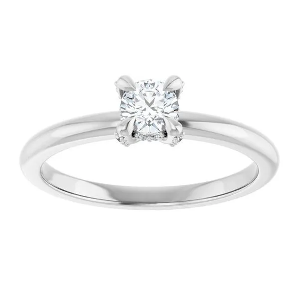 Claw-Prong Hidden Halo-Style Engagement Ring Image 3 Jimmy Smith Jewelers Decatur, AL